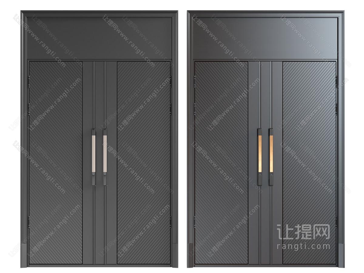 现代门 入户门 双开门
