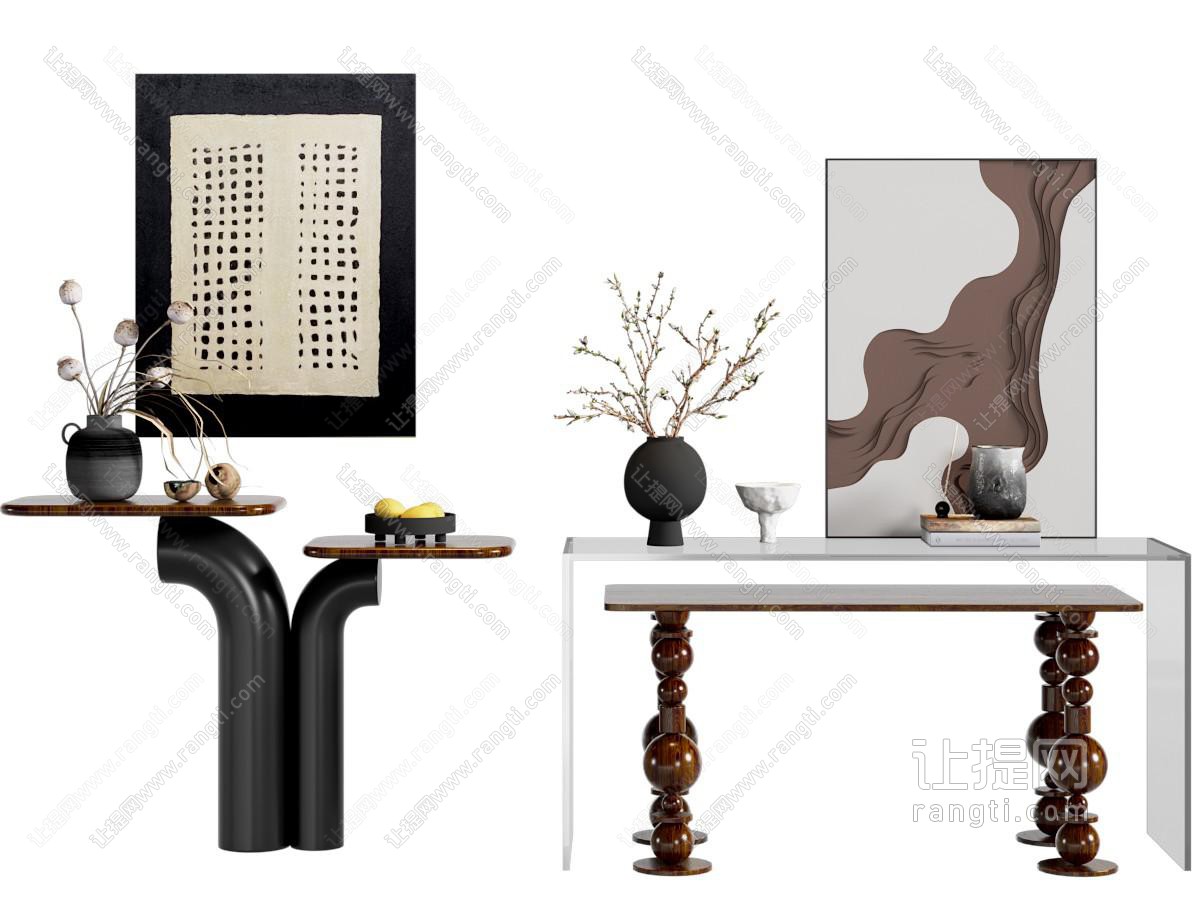 中古风端景台 玄关台