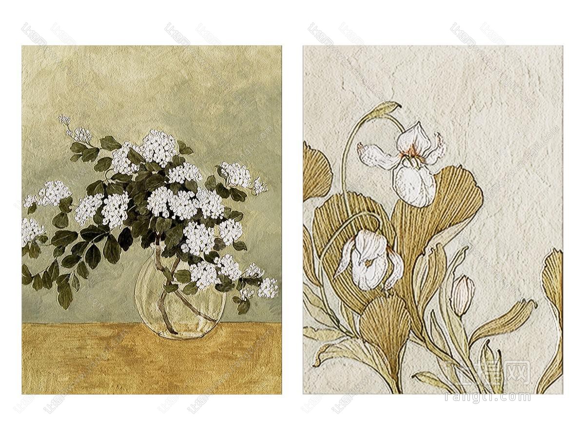 现代花卉装饰画