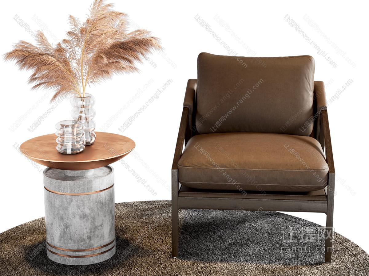 皮革单椅