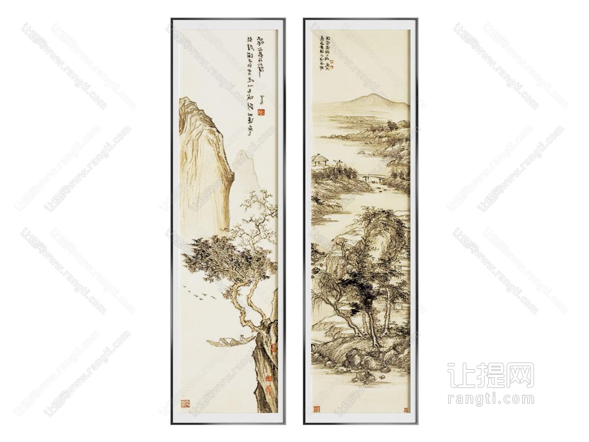 新中式装饰画 山水画