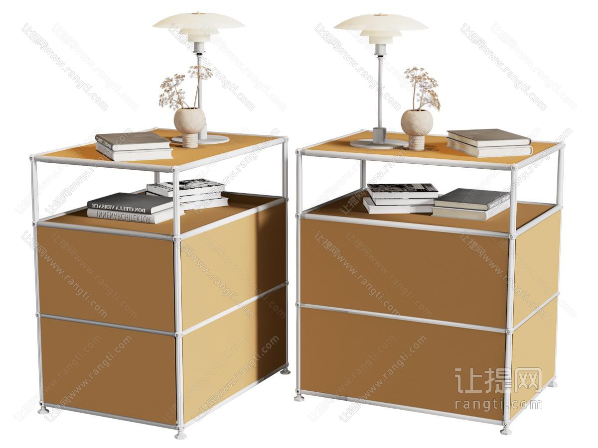 中古风床头柜