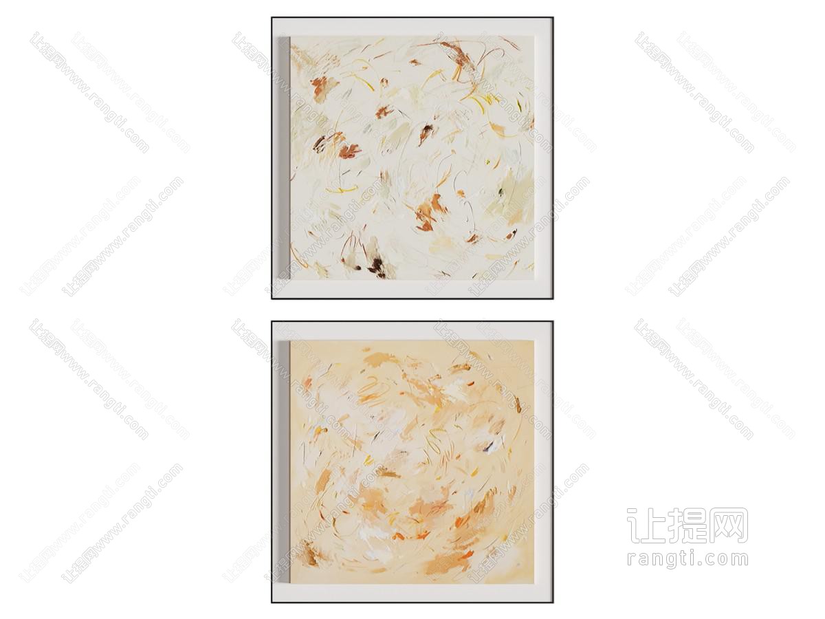 奶油极简挂画