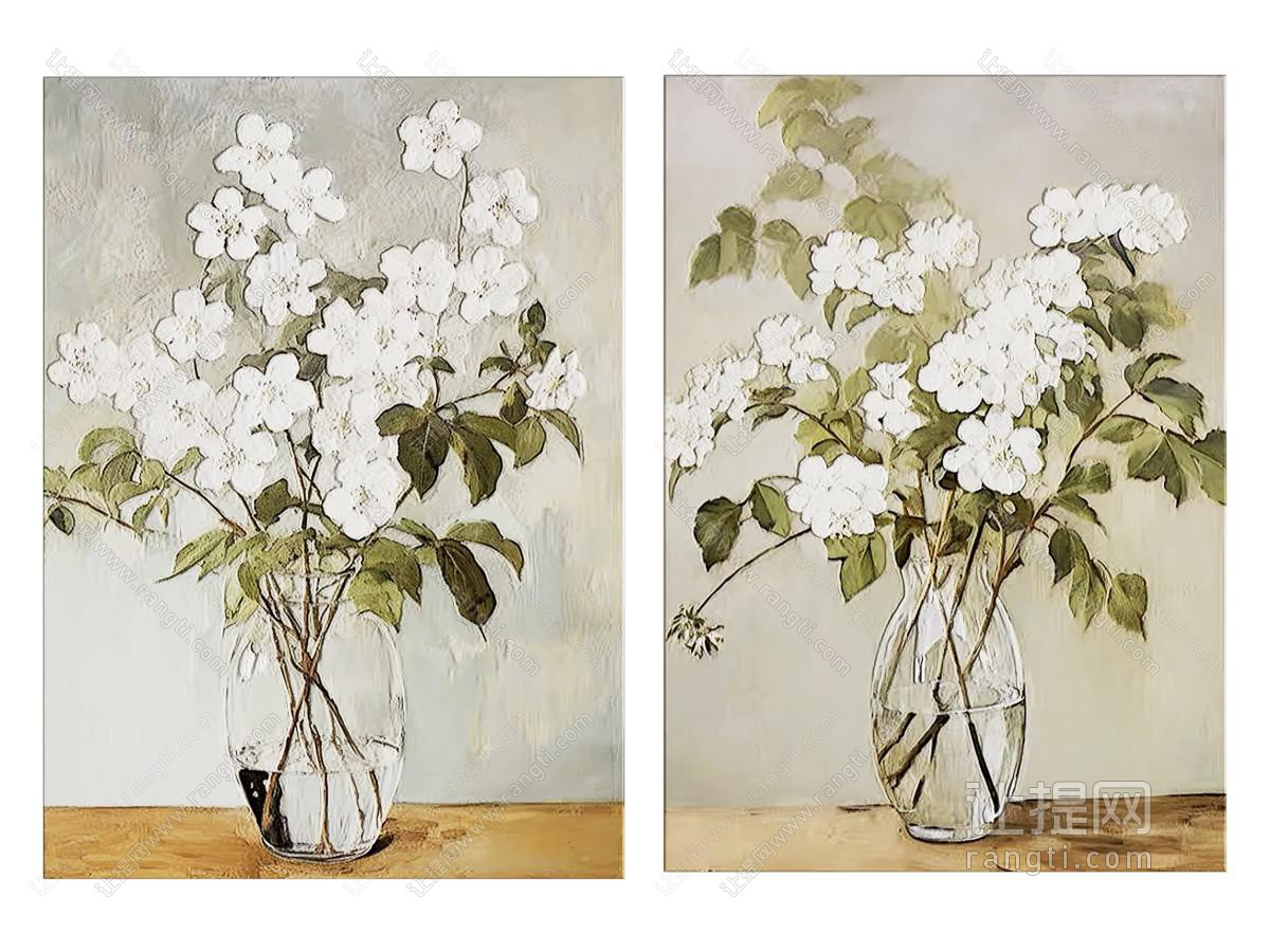 侘寂画 装饰画 植物画 油画