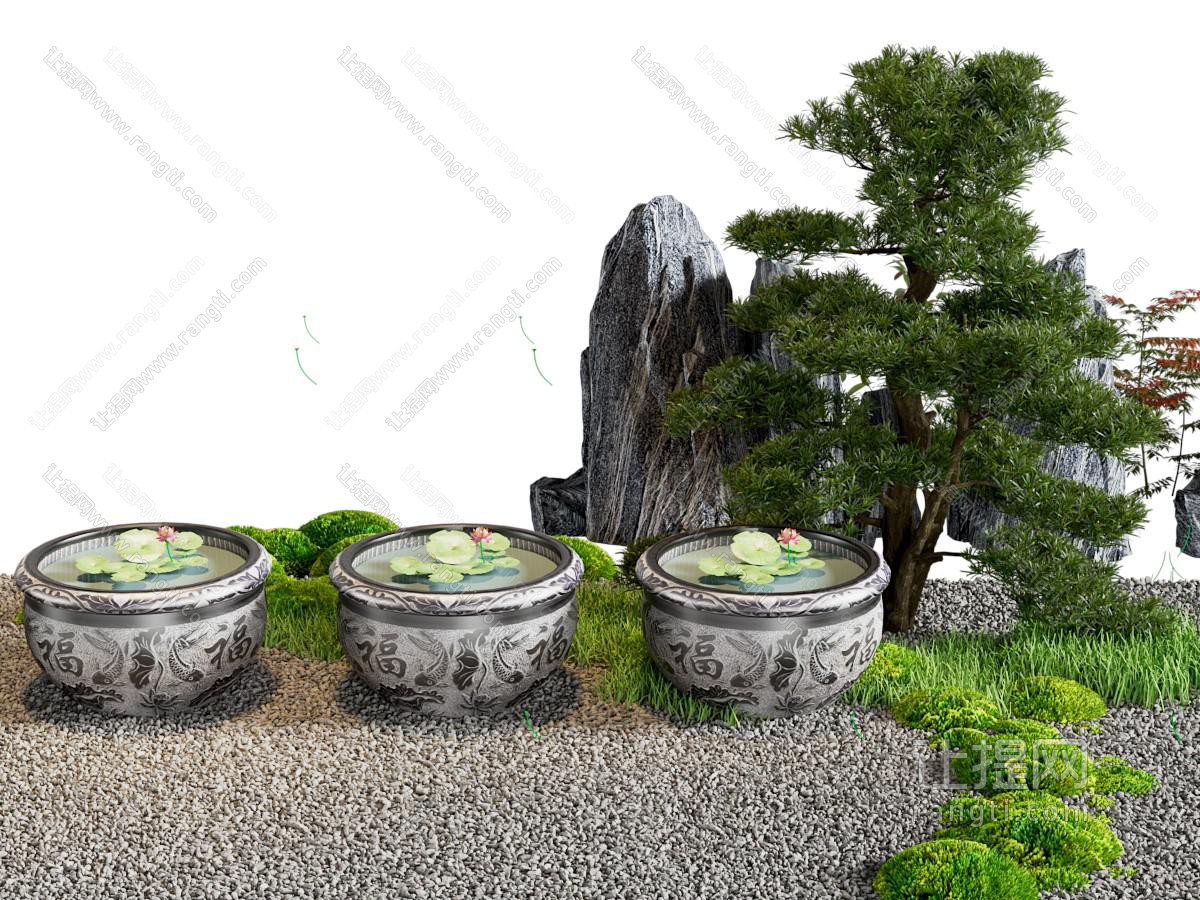 新中式水景小品