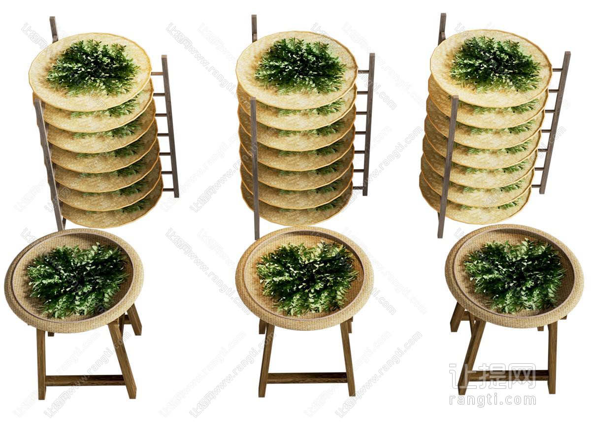 现代炒茶小品 炒茶装置 炒茶台 茶叶架子