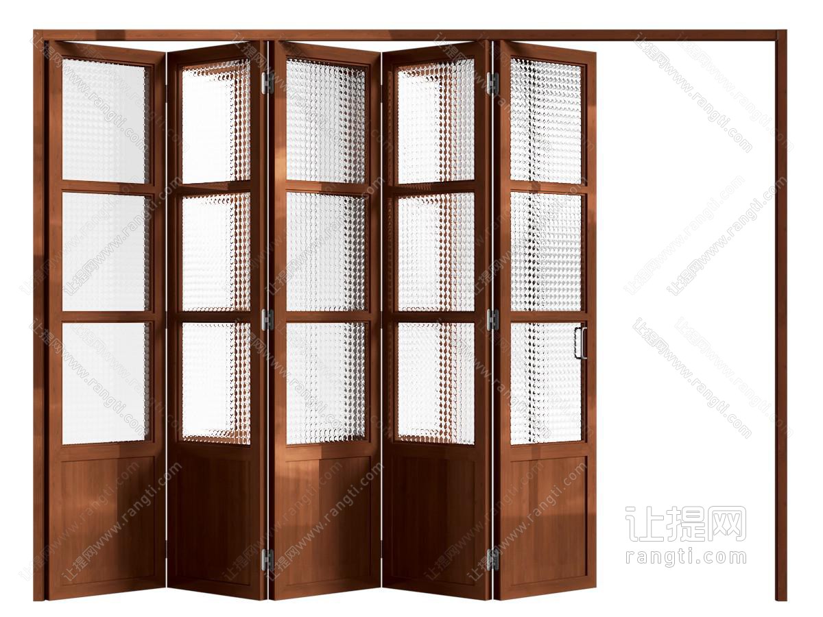 中古玻璃折叠移门
