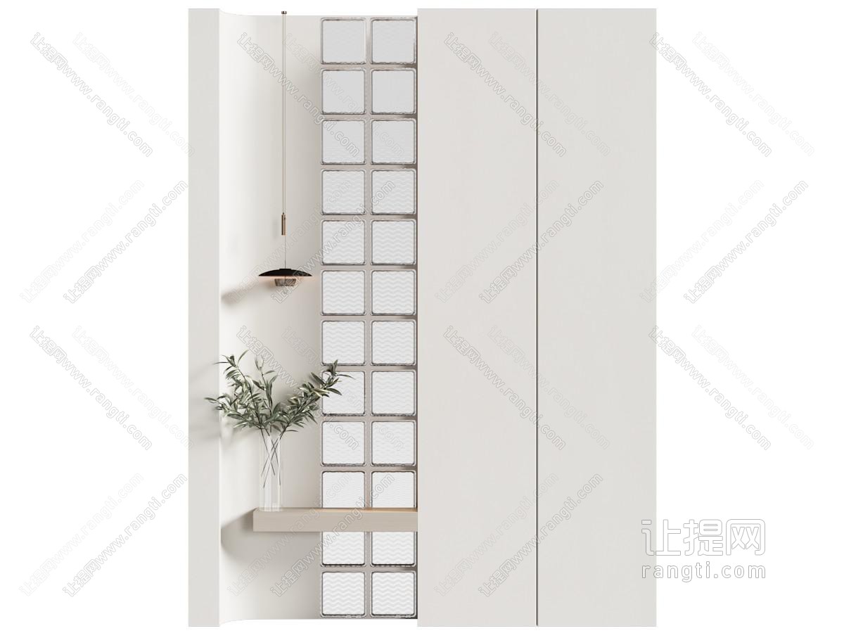 奶油玄关隔断