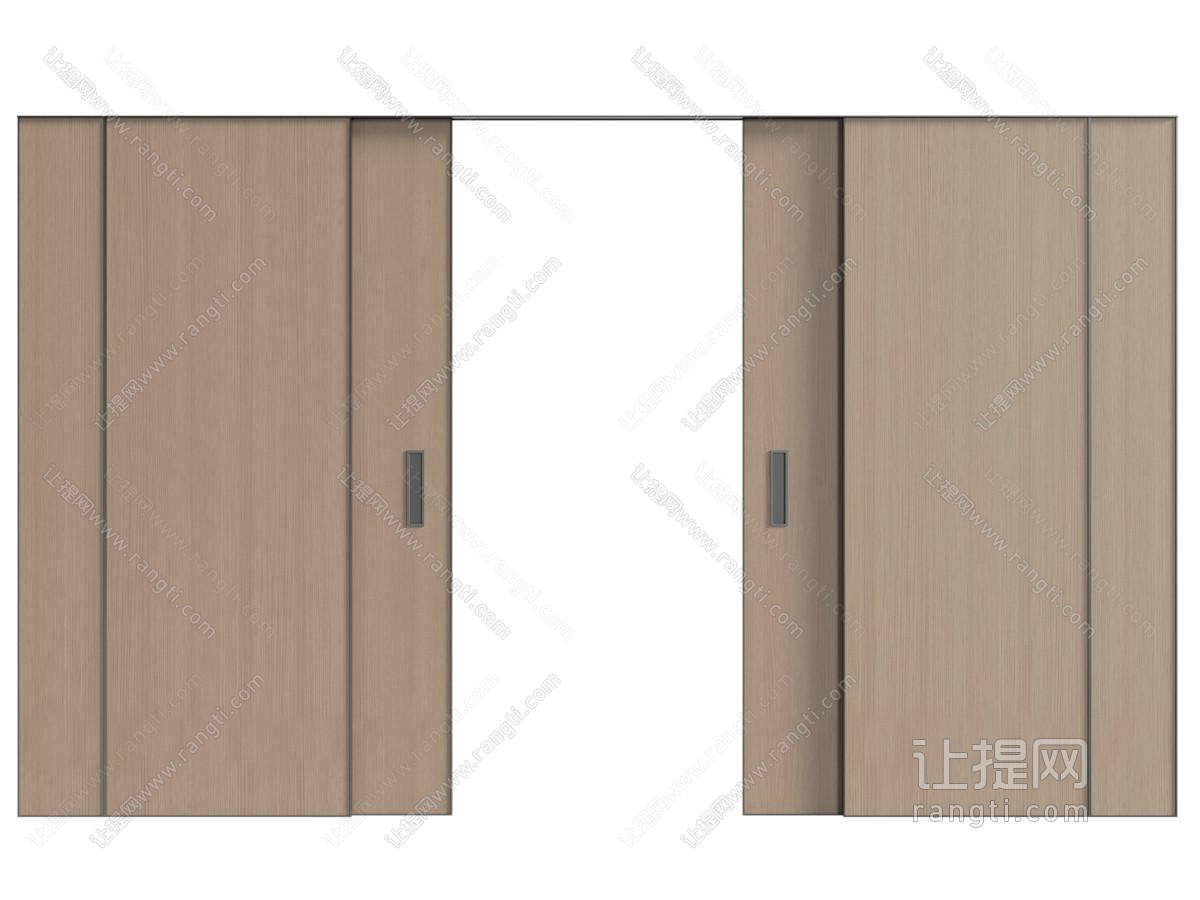 现代实木推拉门 移门