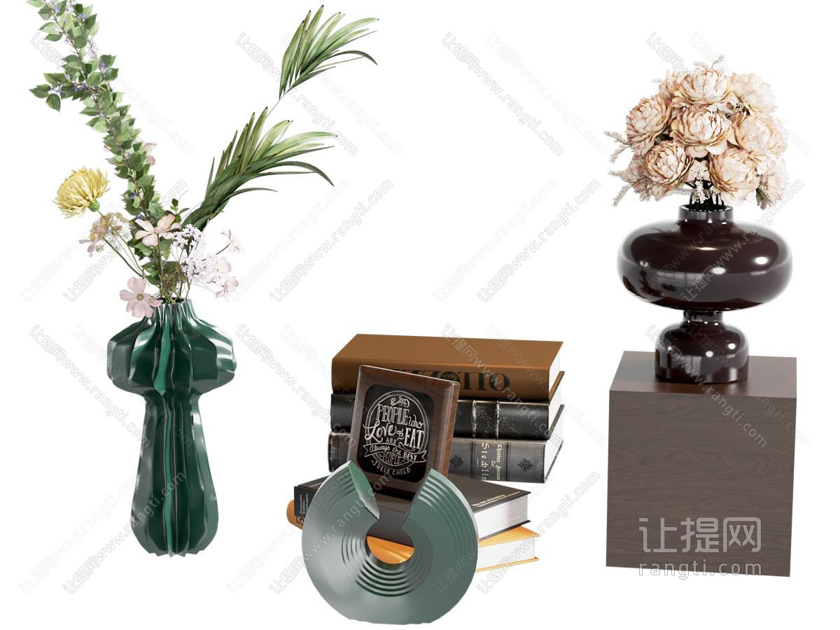 法式中古摆件组合 花瓶