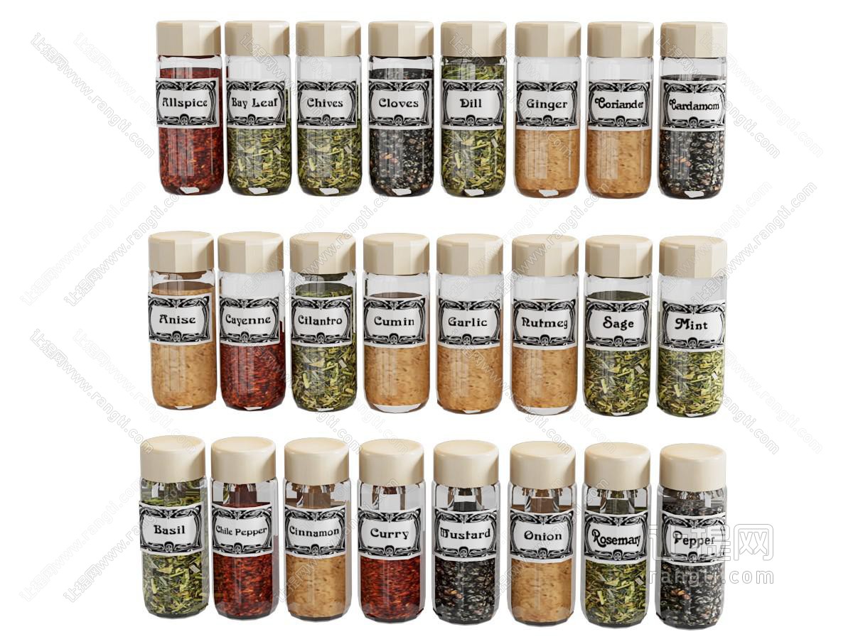 调料瓶 调料罐 厨房用品 玻璃瓶 白糖 胡椒粉 八角粉