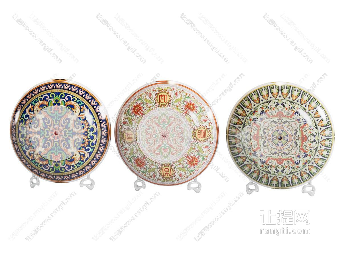 美式法式摆件组合 餐具摆件 餐盘瓷器装饰品