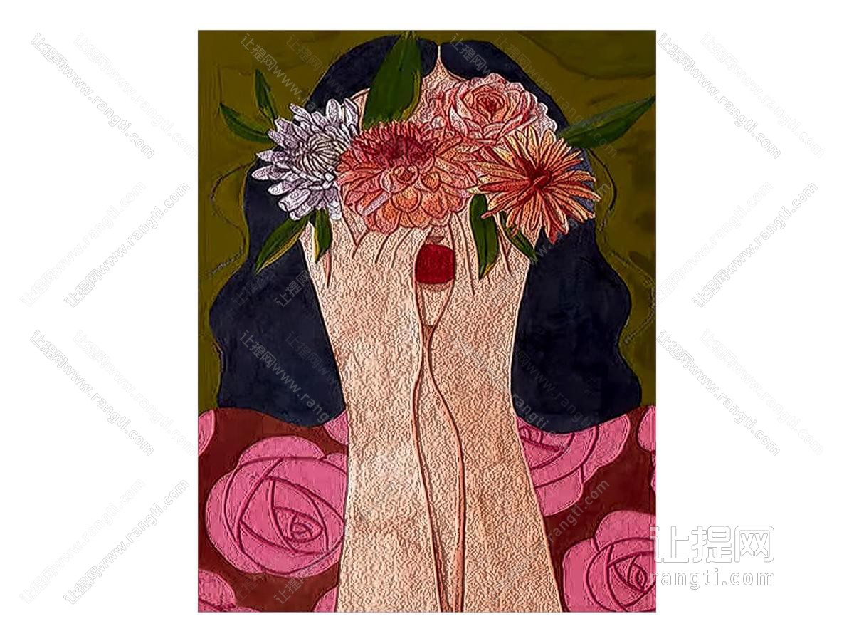 现代奶油挂画 极简挂画