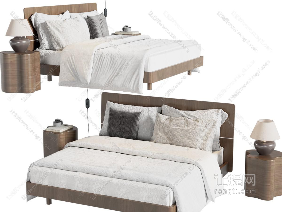 中古侘寂双人床