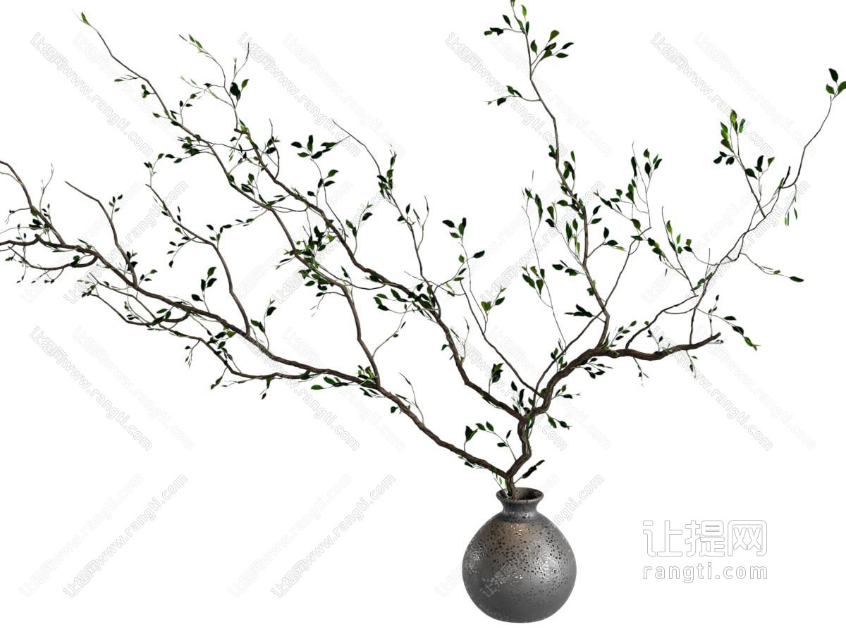 新中式现代绿植摆件