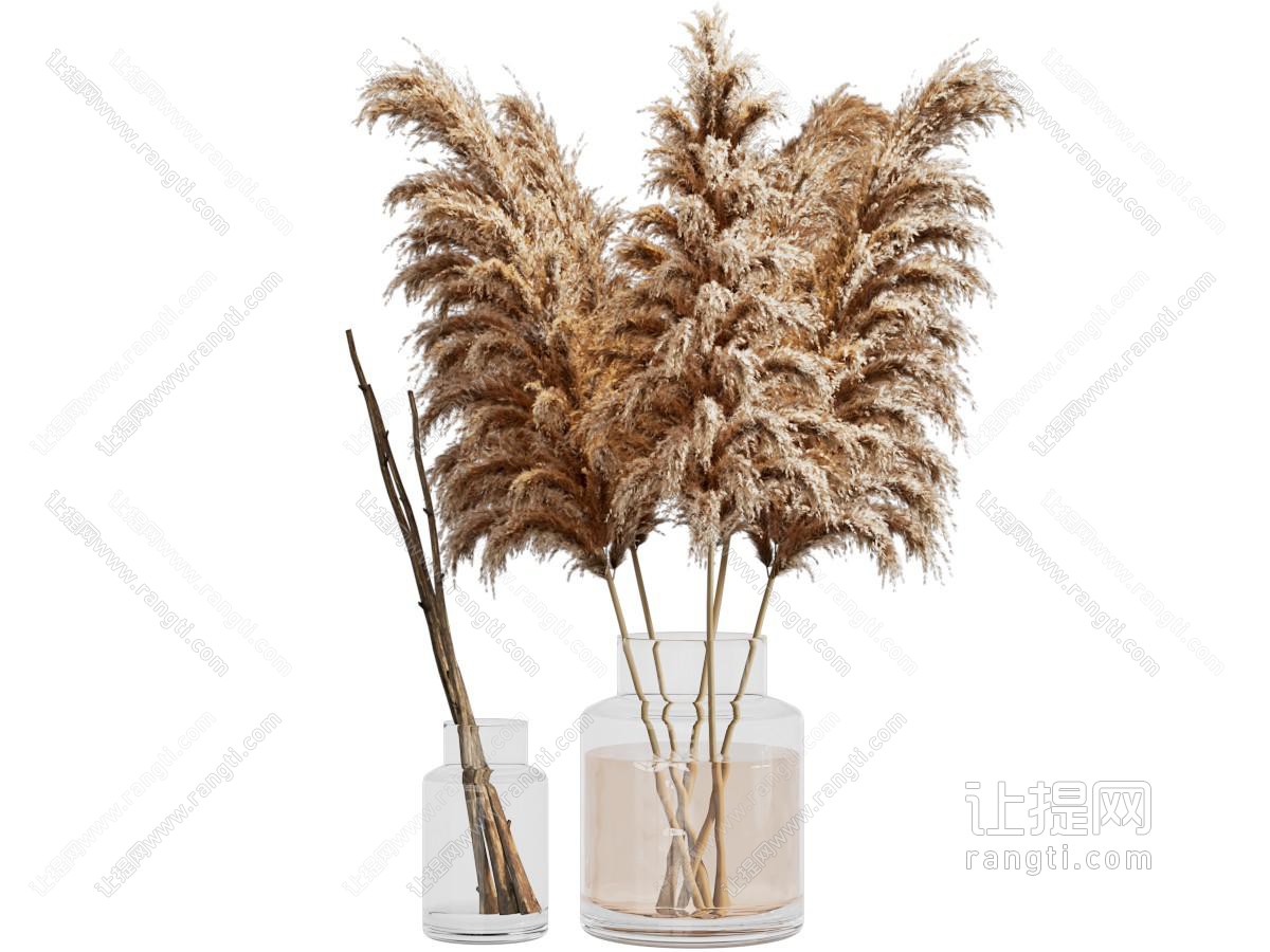 现代玻璃花瓶花卉