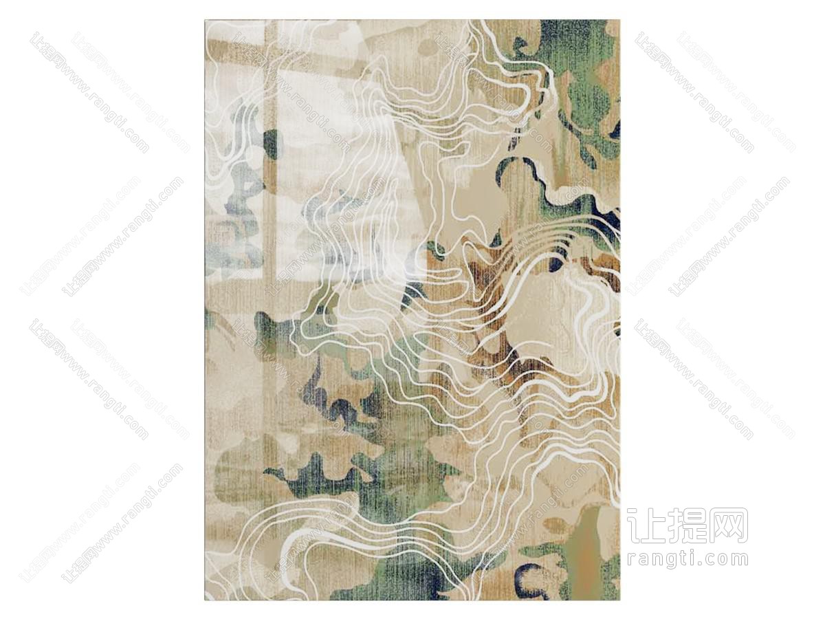 中古简约侘寂几何抽象画