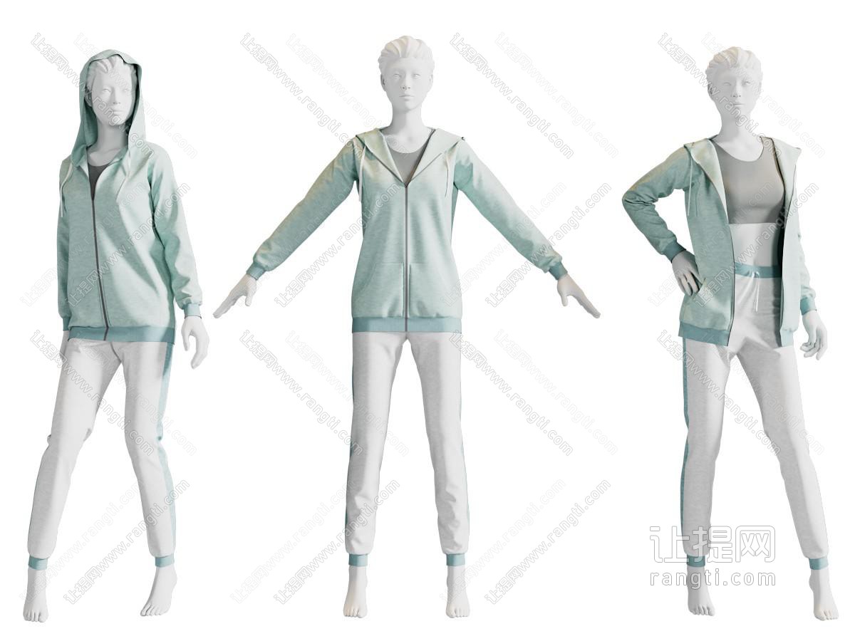 现代运动装 服装模特