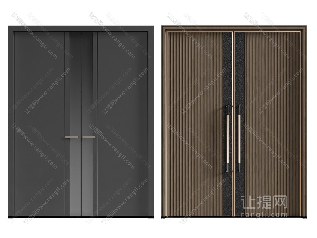 现代双开门