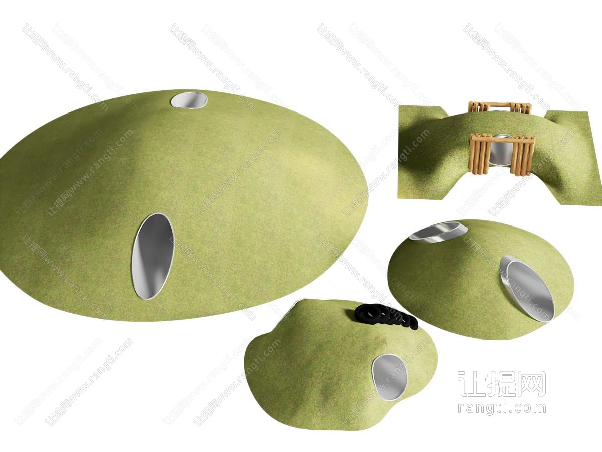 现代山坡不锈钢钻洞游乐设备