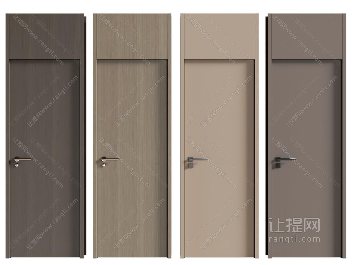 现代单开门 卧室门 房间门 木门