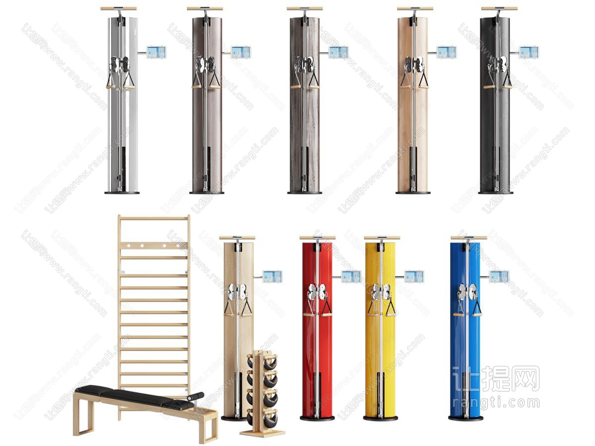 现代哑铃拉力器健身器材组合