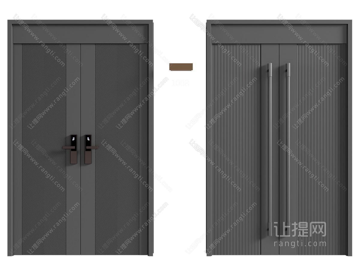 现代通顶双开门