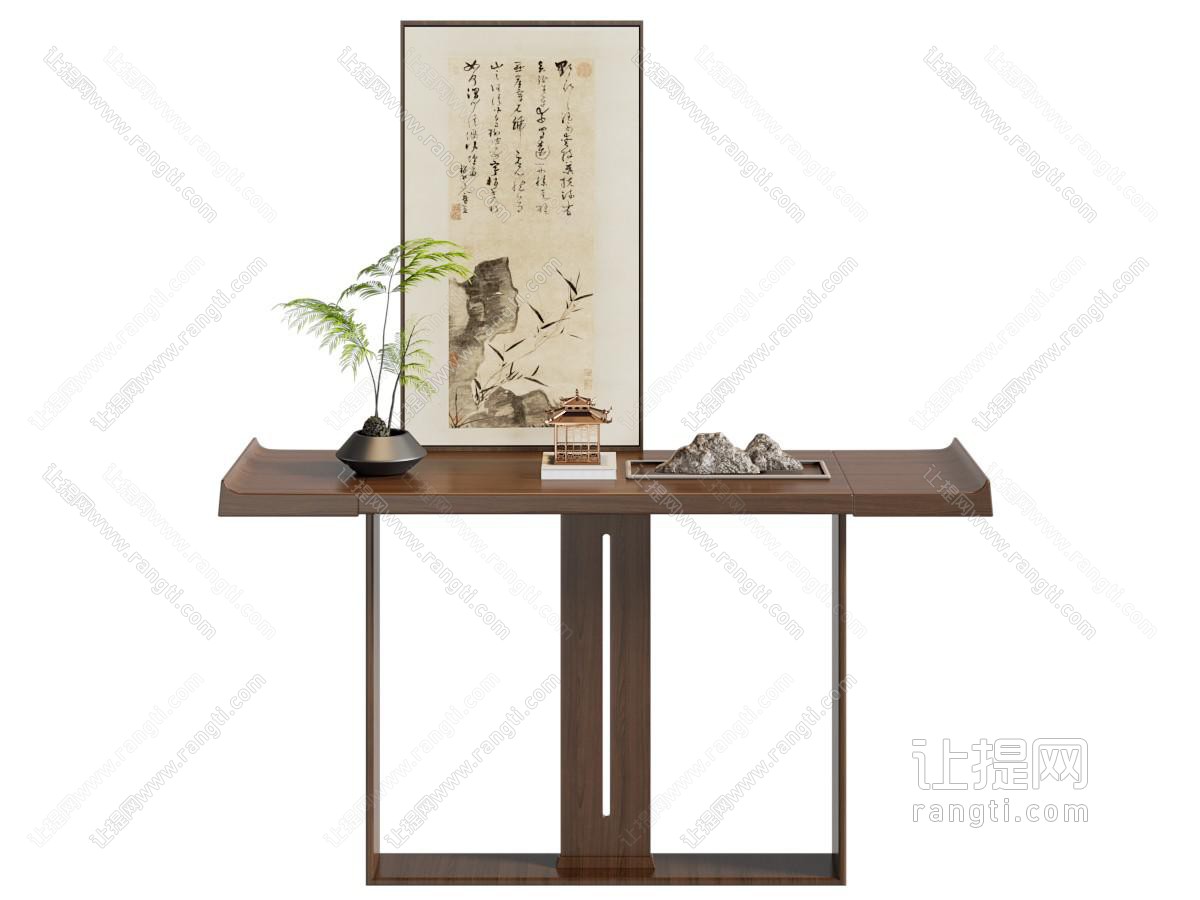 新中式条案 新中式端景台