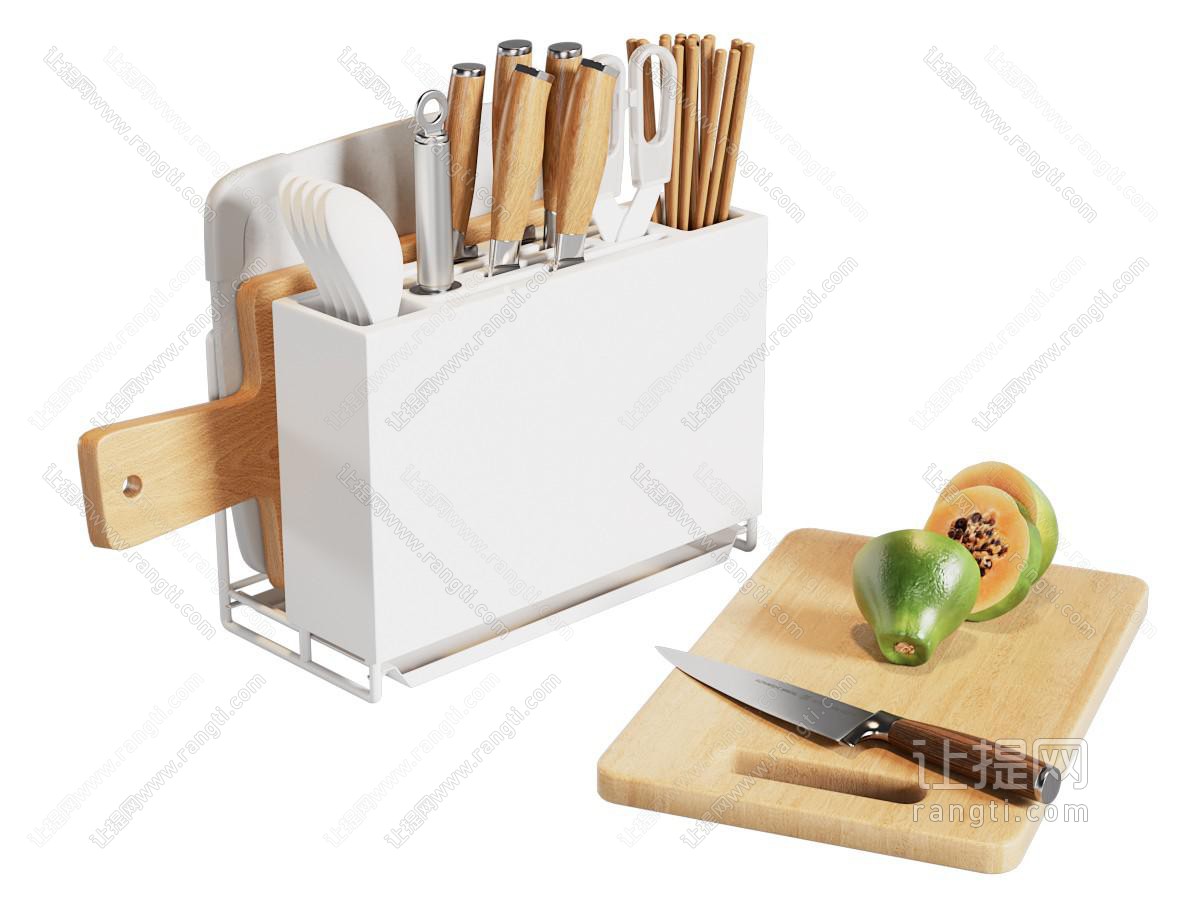 现代刀具 筷子 砧板厨具收纳架