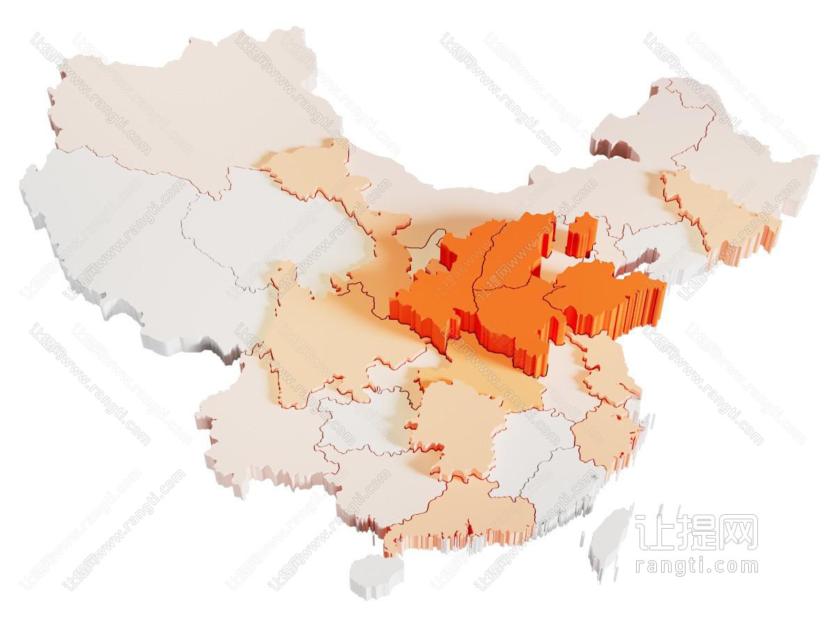 现代中国地图 挂件