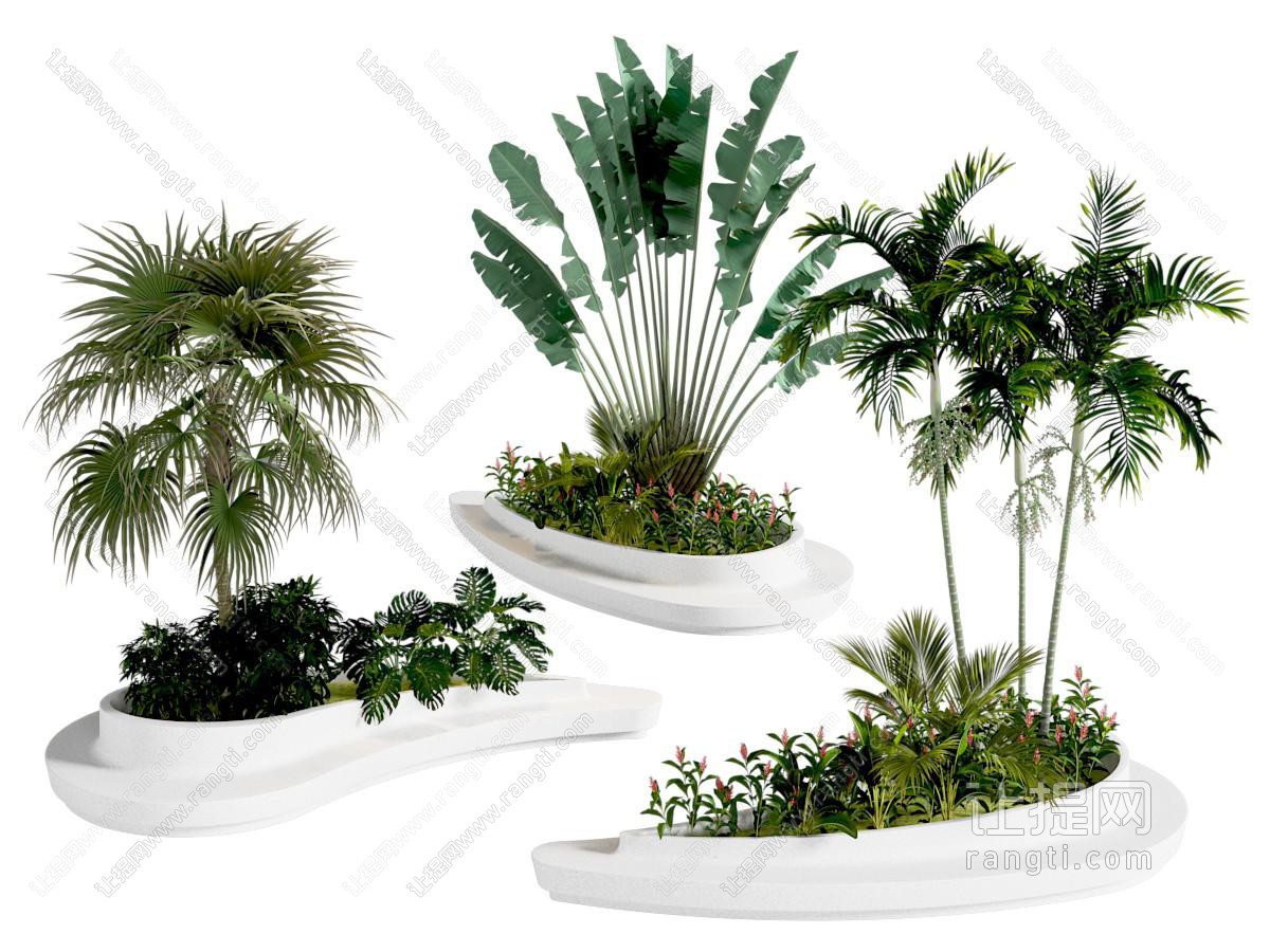 树池 植物堆 花坛 花池 树池 户外椅