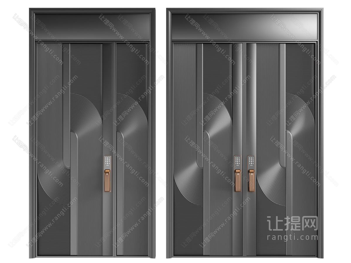 现代新中式门组合