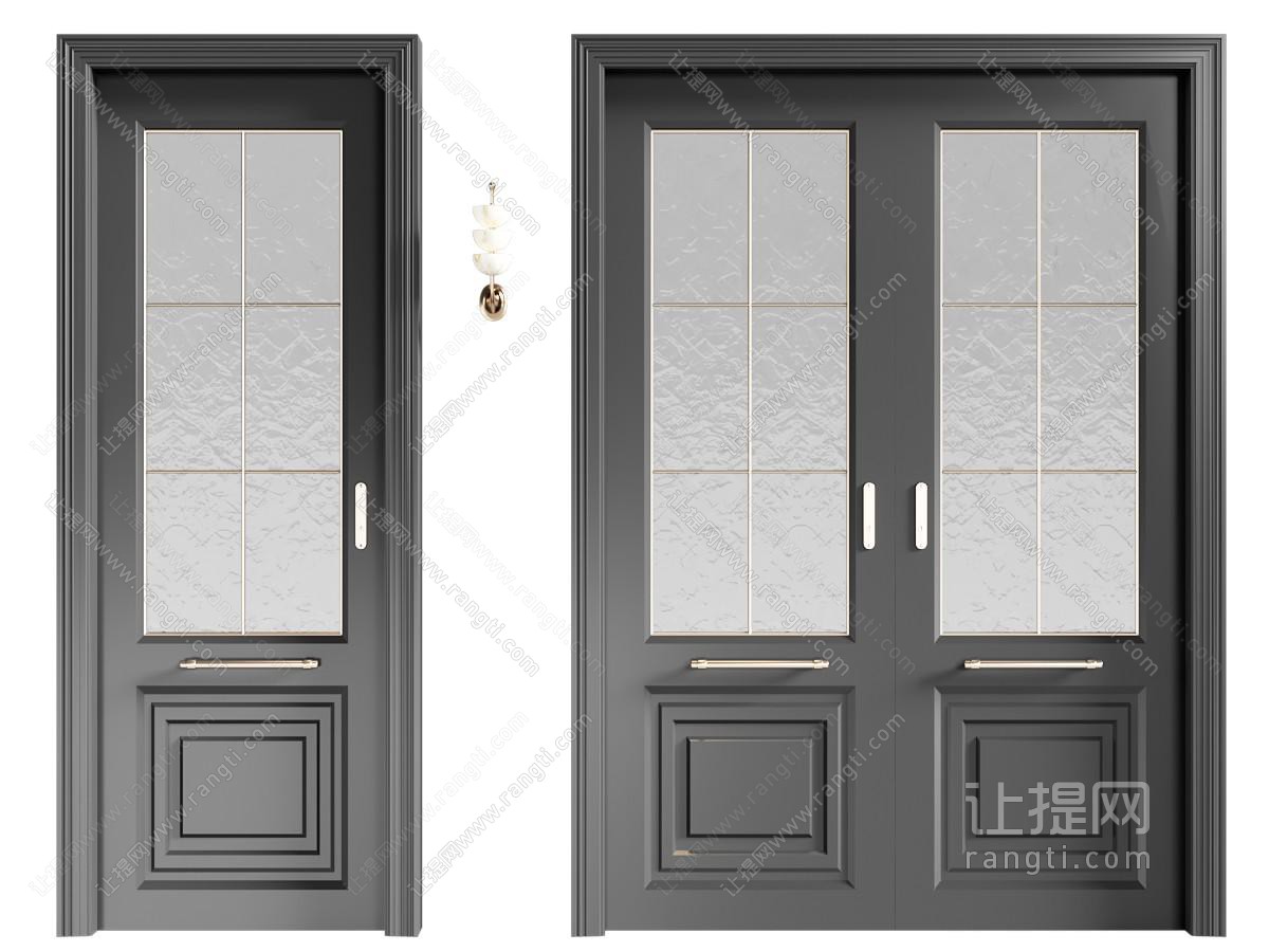 法式玻璃单开门 双开门 平开门