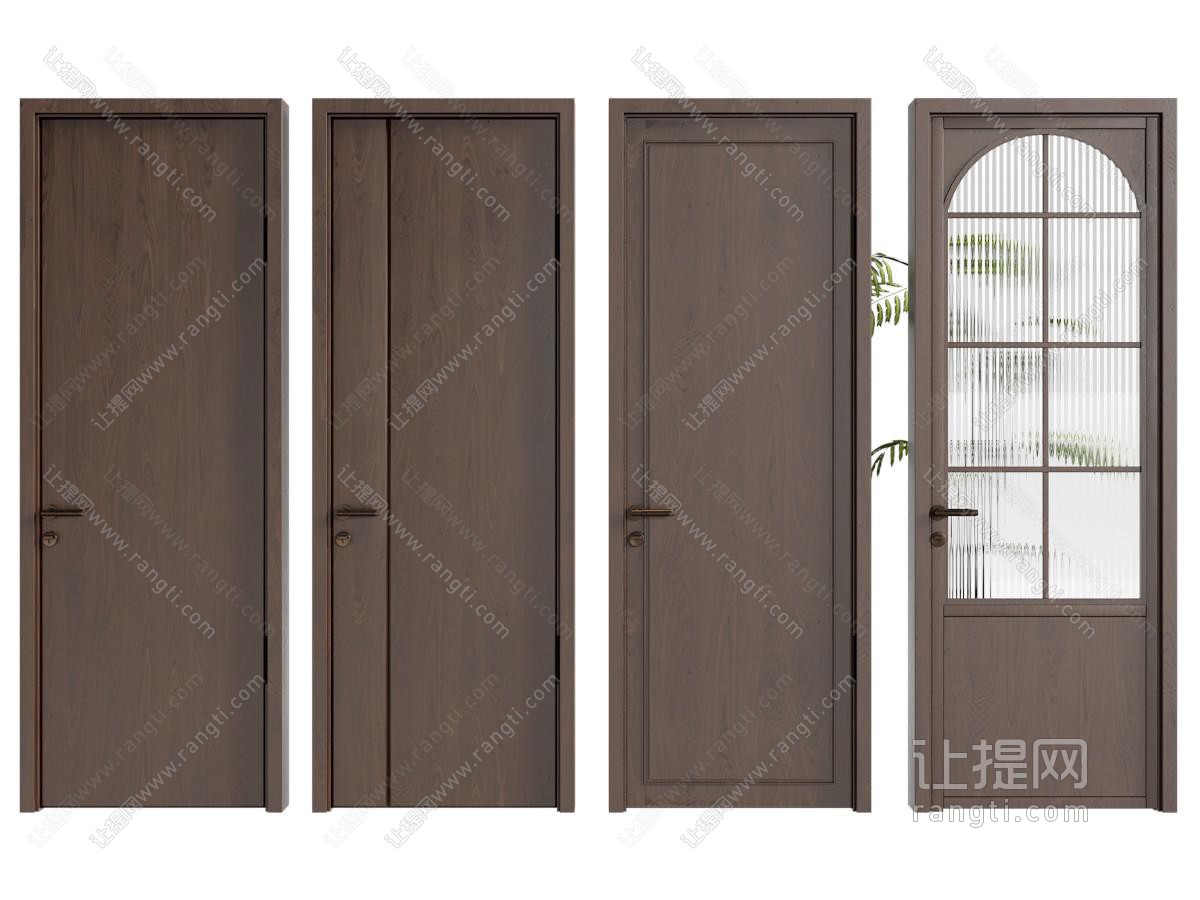中古风门 房门 单开门 玻璃门