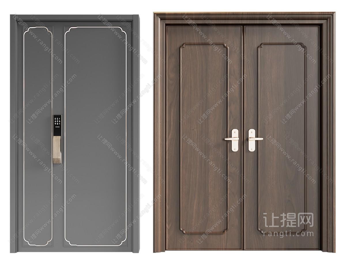 新中式双开门