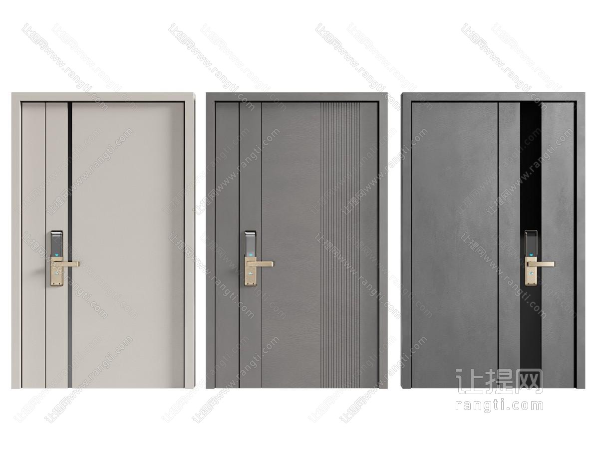 现代单开防盗门
