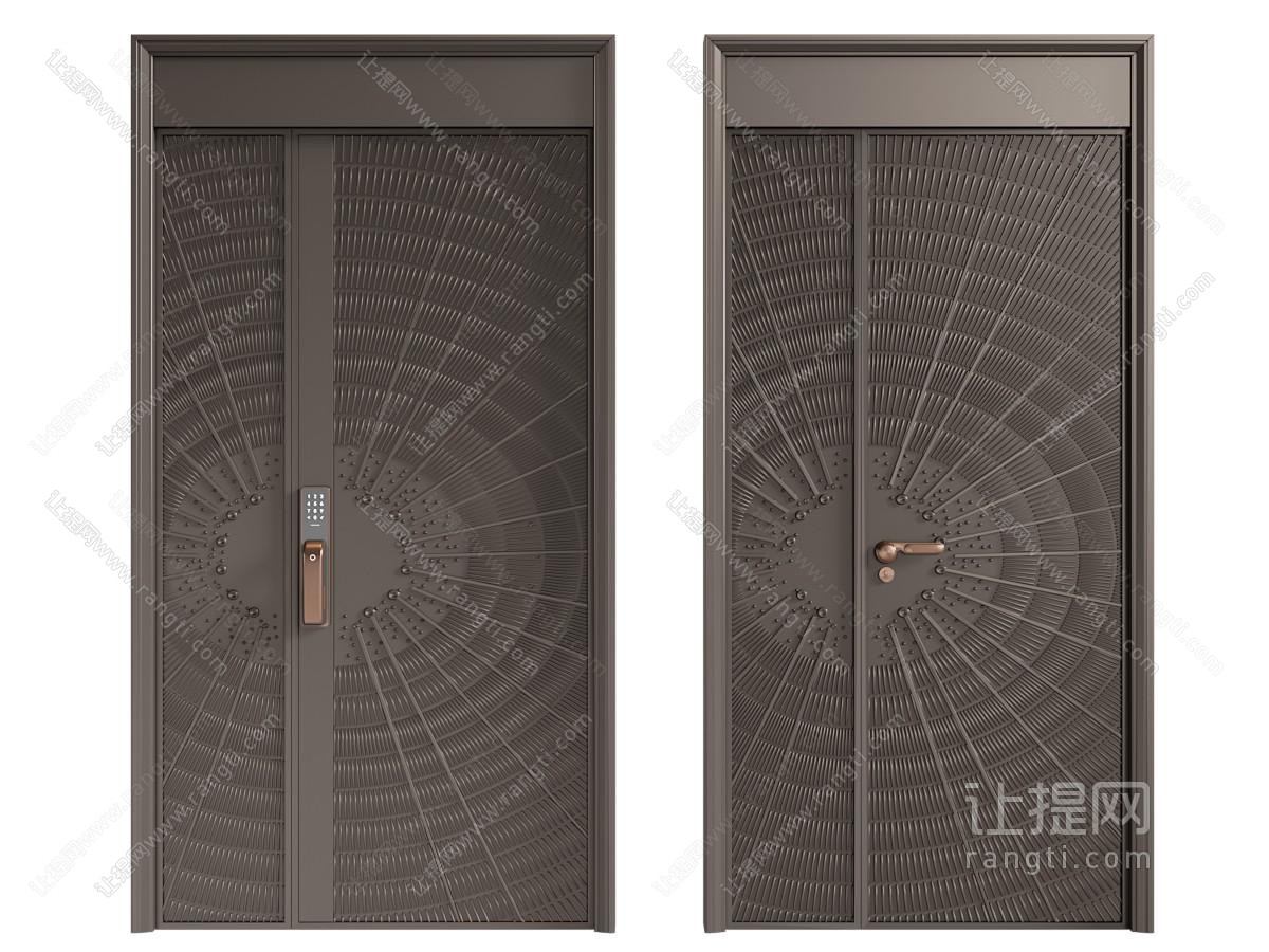 现代新中式双开门