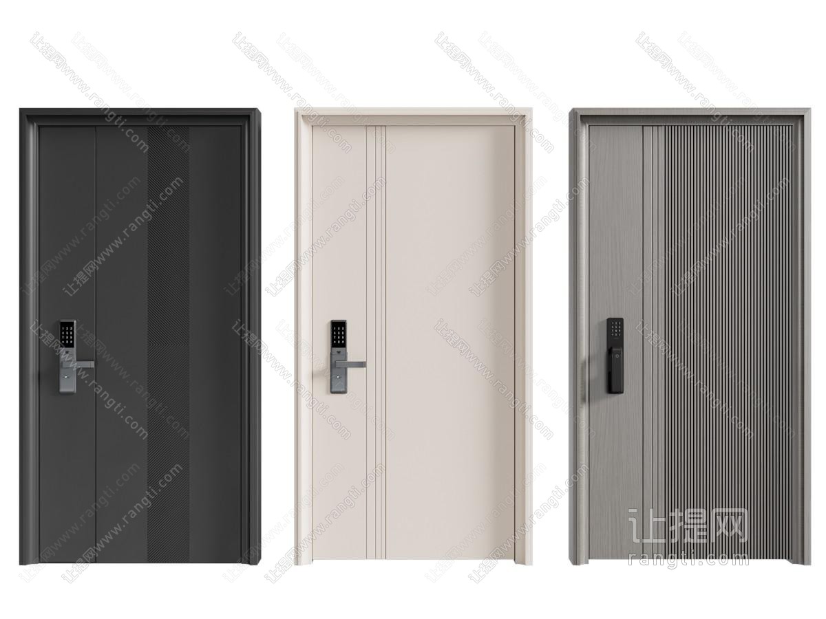 现代极简单开门