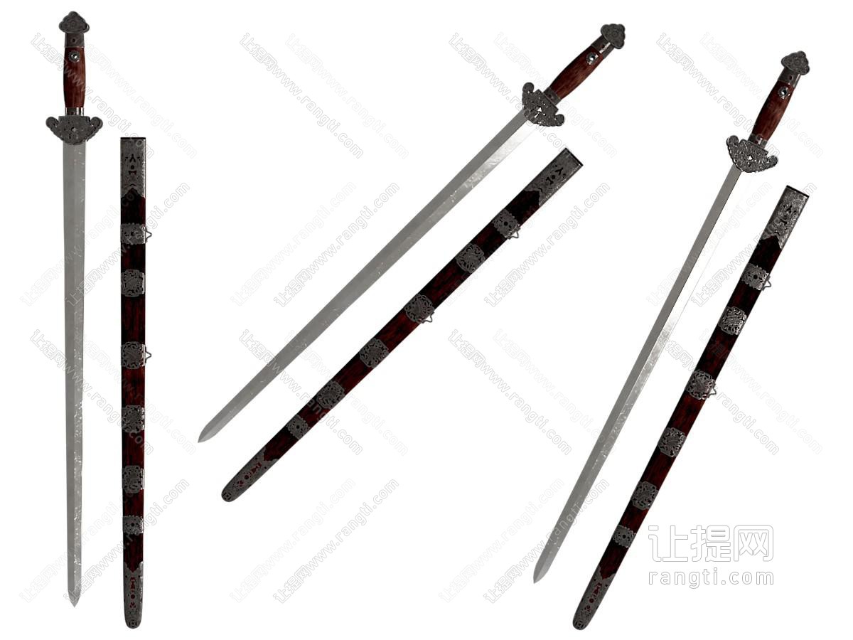 现代古剑 带鞘的长剑 武器