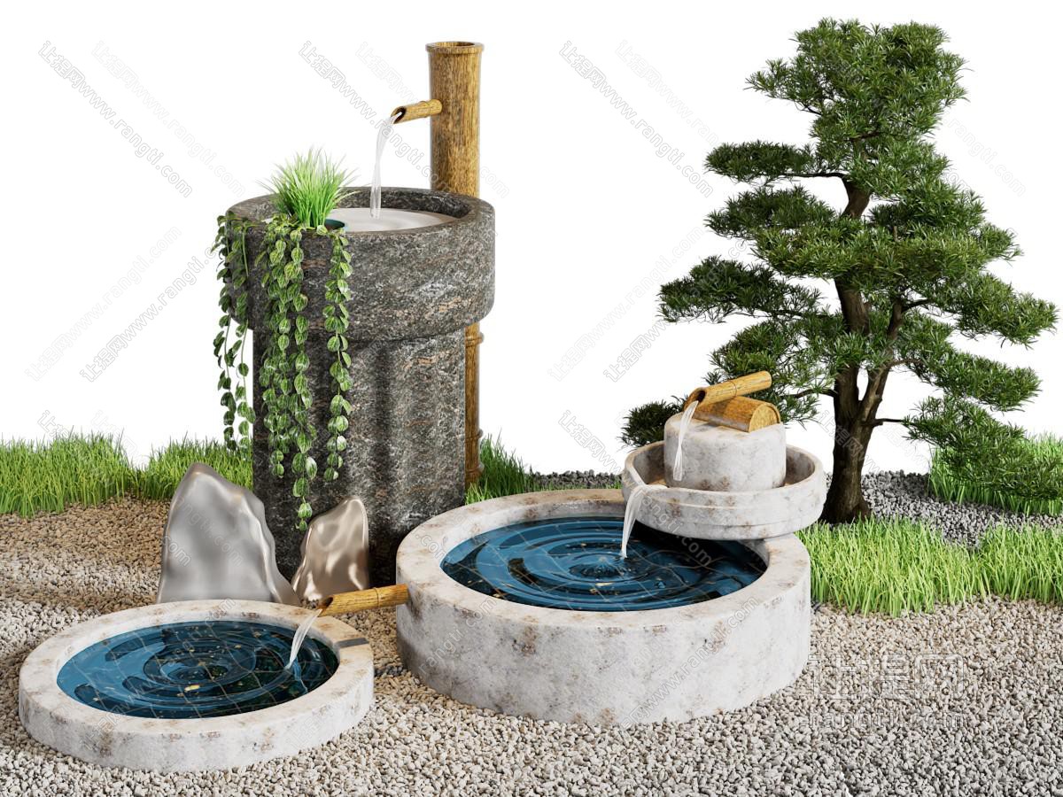中式水景小品