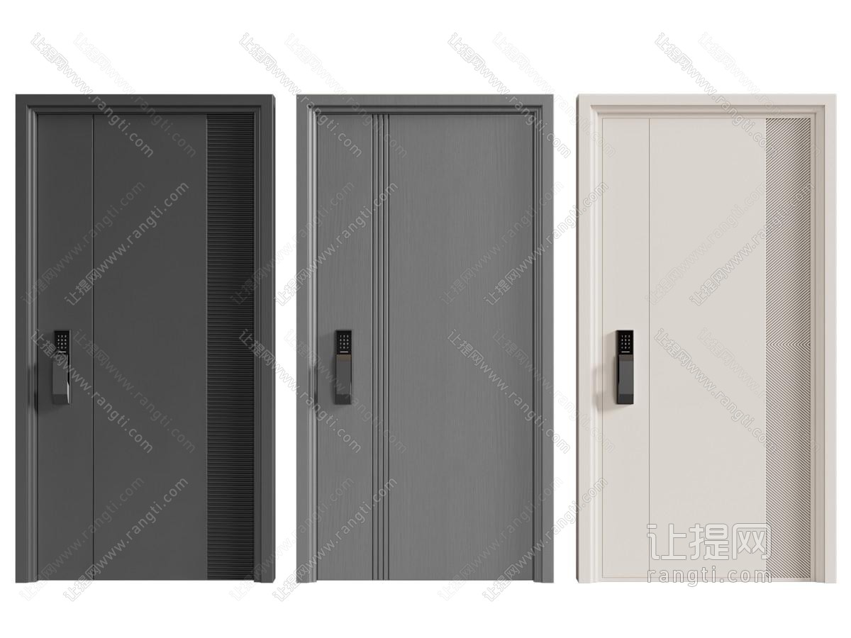 现代极简单开门 极简入户门 中古防盗门 通顶单开门