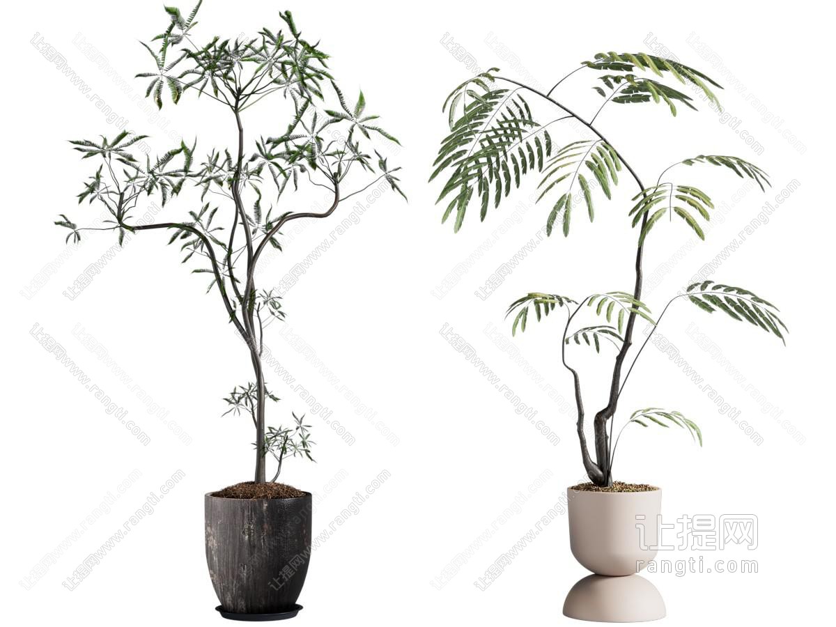 复古中古绿植摆件 中古绿植摆件 新中式绿植摆件 客厅