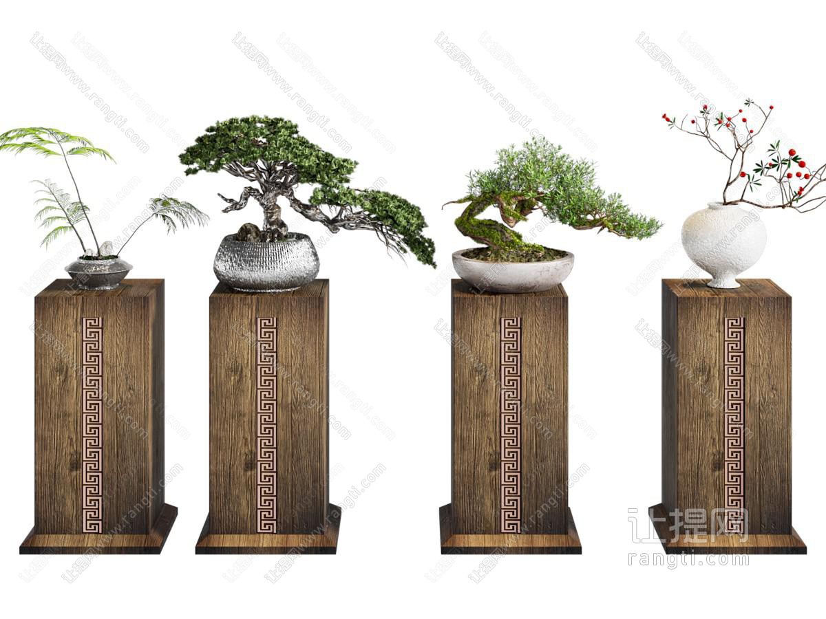 新中式中式绿植摆件 盆景 新中式 盆栽 中式