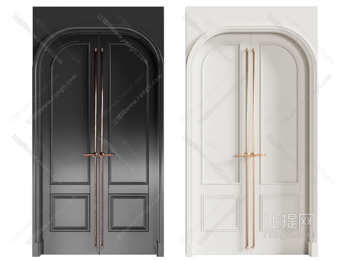 法式奶油双开门
