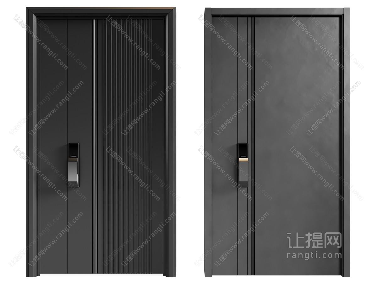 现代单开门