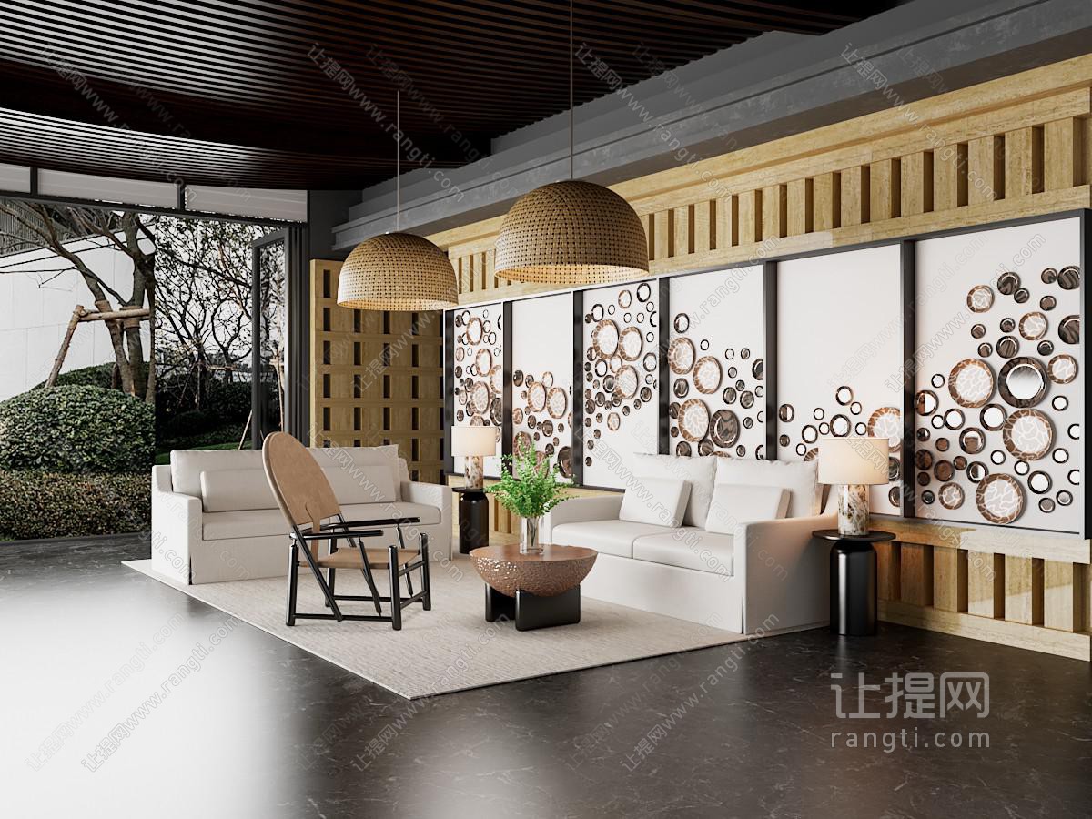 东南亚侘寂风度假休闲区