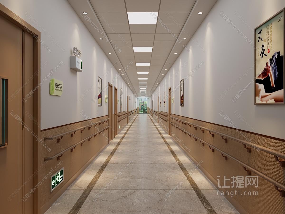现代养老院过道