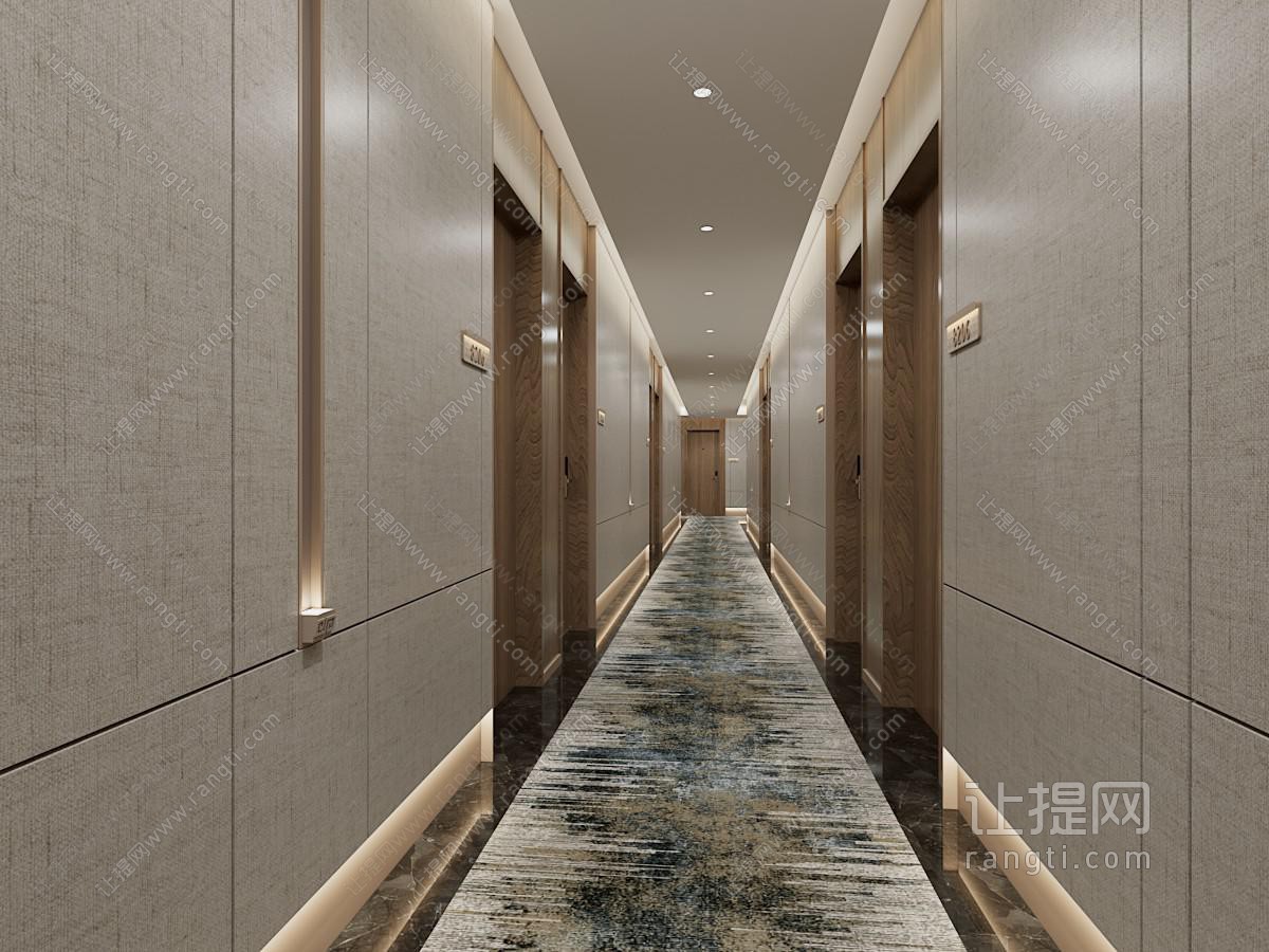 现代酒店过道