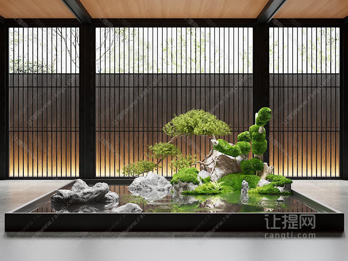 新中式室内景观