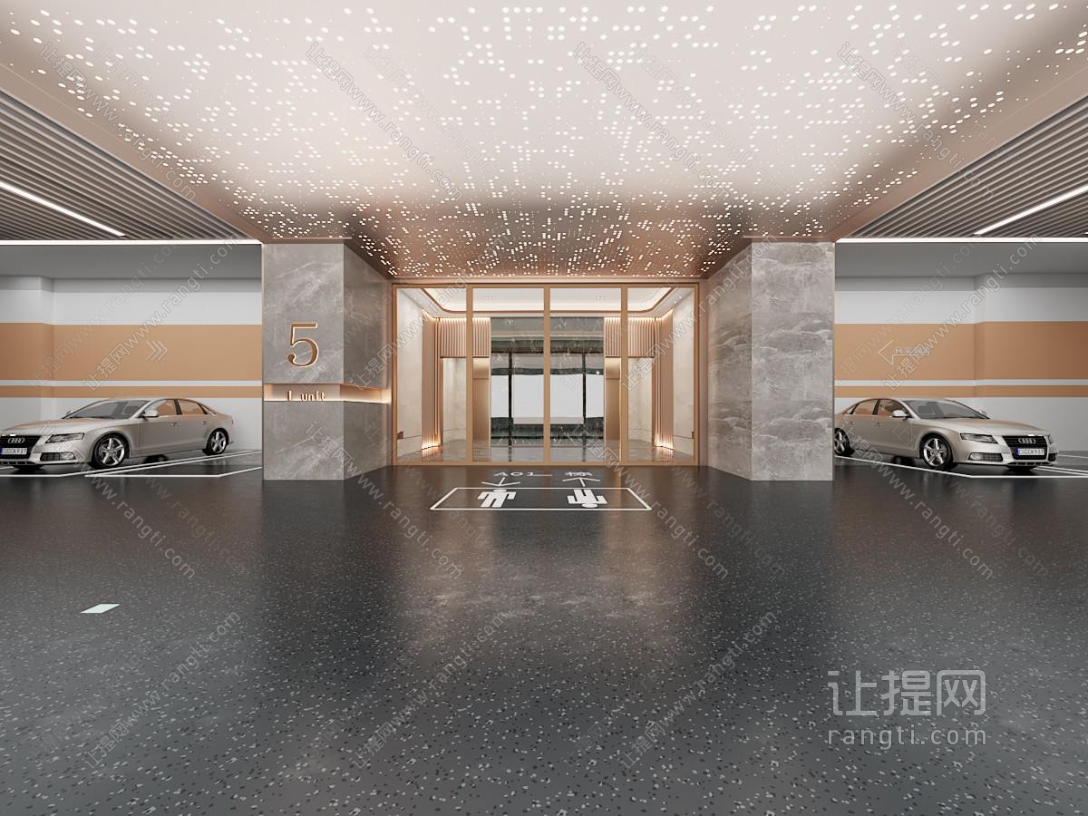 现代室内停车场